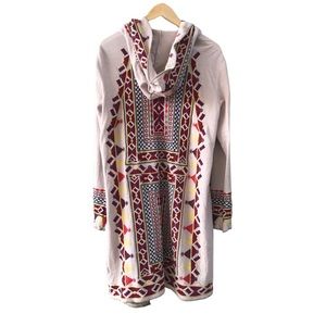 Johnny Was Biya Long Embroidered Cardigan Duster